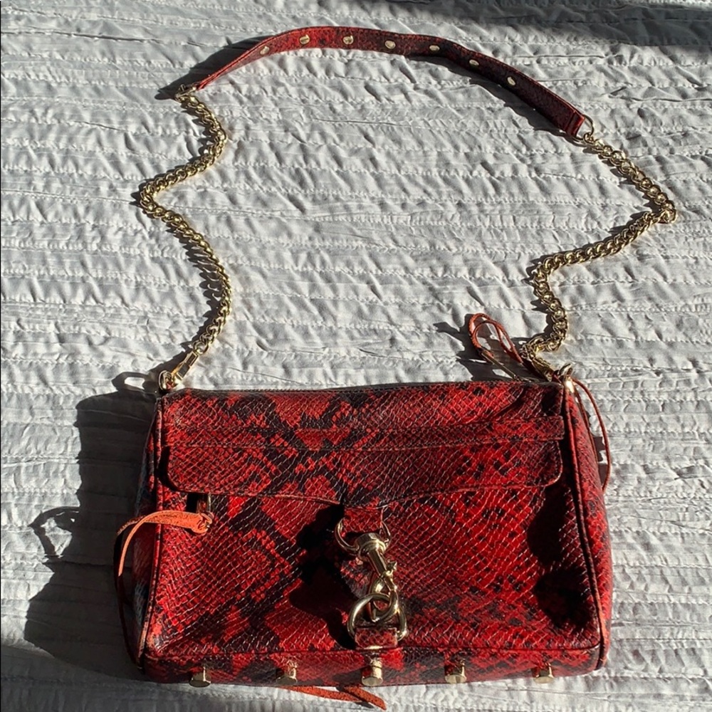 Rebecca Minkoff red snakeskin M.A.C bag